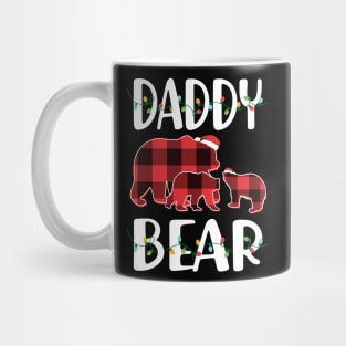 Daddy Bear Red Plaid Christmas Pajama Matching Family Gift Mug